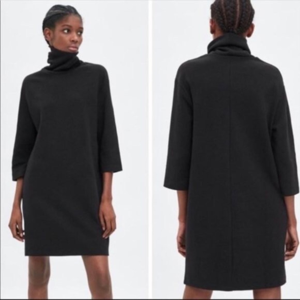 Zara Black Turtleneck Dress